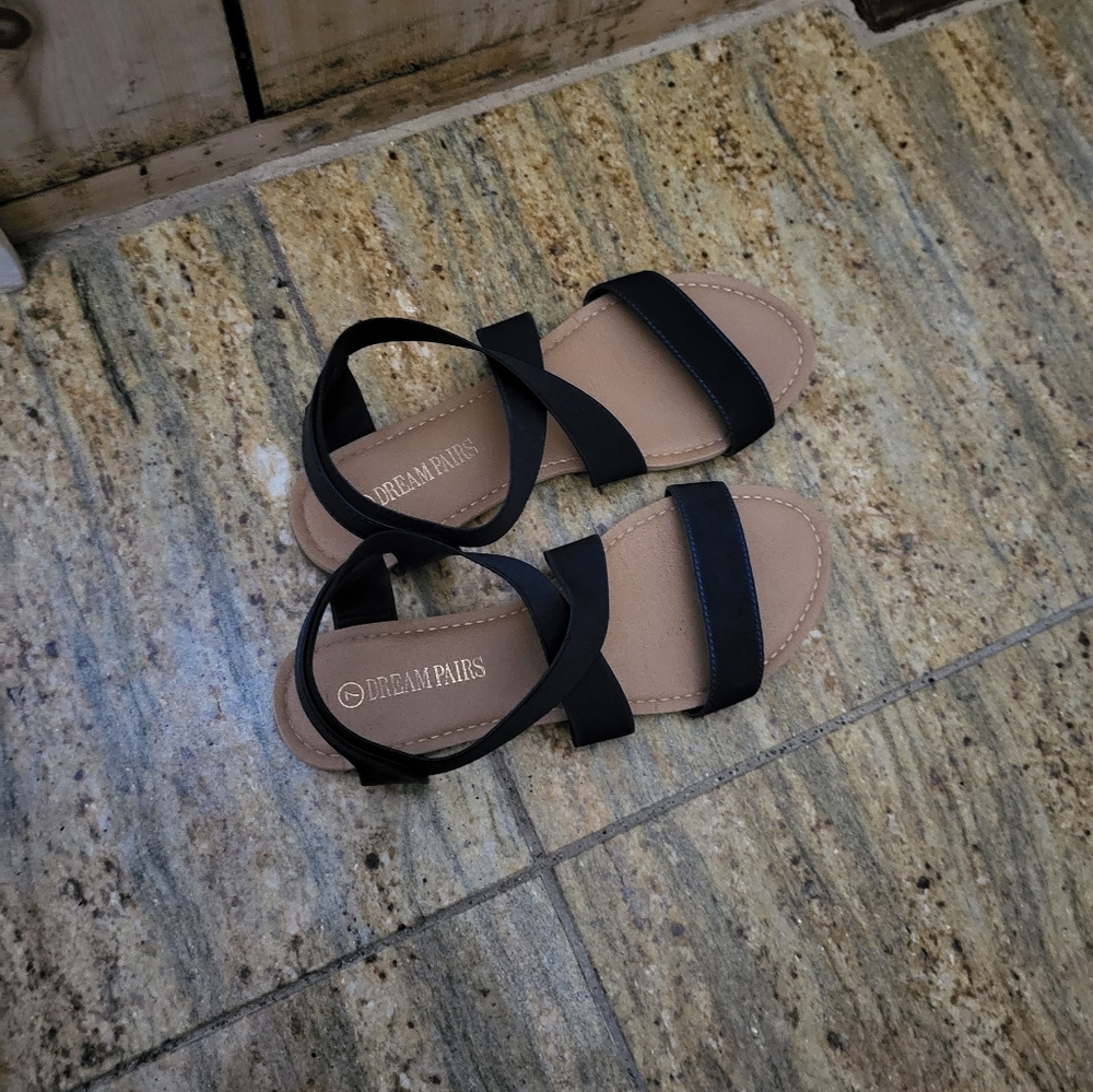 Navy blue sandals